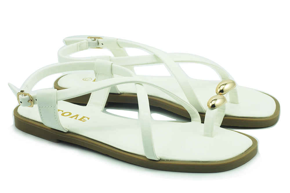 Lucky Charm Women's Soft Buckle Strap Open-Toe Sandals