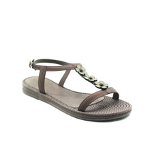 Load image into Gallery viewer, Womens Slingback T Strap Jelly flip Flop Ankle Strap Thong Sandals (Rivets)
