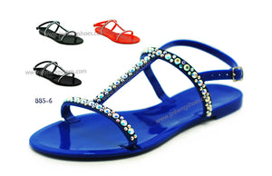 Jelly Shoes With Decoration Colors Changing Hue For Lady